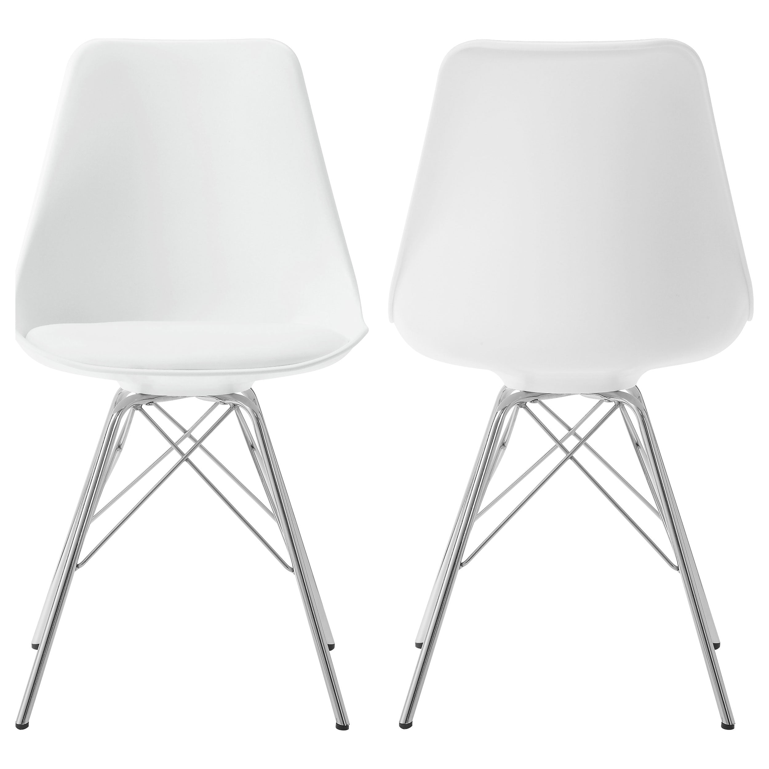 Orleans Furniture - Coaster - Juniper Polypropylene Dining Side Chair White (Set of 2) - 102792