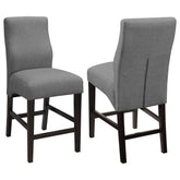 Orleans Furniture - Coaster - Mulberry Fabric Upholstered Counter Chair Grey (Set of 2) - 102855