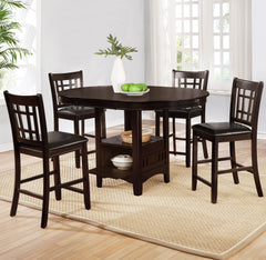 Orleans Furniture - Coaster - Lavon 5-piece Oval Counter Height Dining Set Espresso - 102888-S5