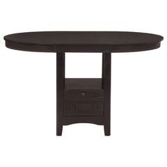 Lavon Oval 60-inch Extension Counter Dining Table Espresso