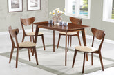 Orleans Furniture - Coaster - Kersey 5-piece Rectangular Dining Table Set Chestnut - 103061-S5