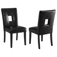Orleans Furniture - Coaster - Shannon Upholstered Dining Side Chair Black (Set of 2) - 103612BLK