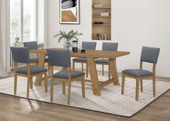 Orleans Furniture - Coaster - Sharon 7-piece Rectangular Dining Table Set Brown - 104171-S7
