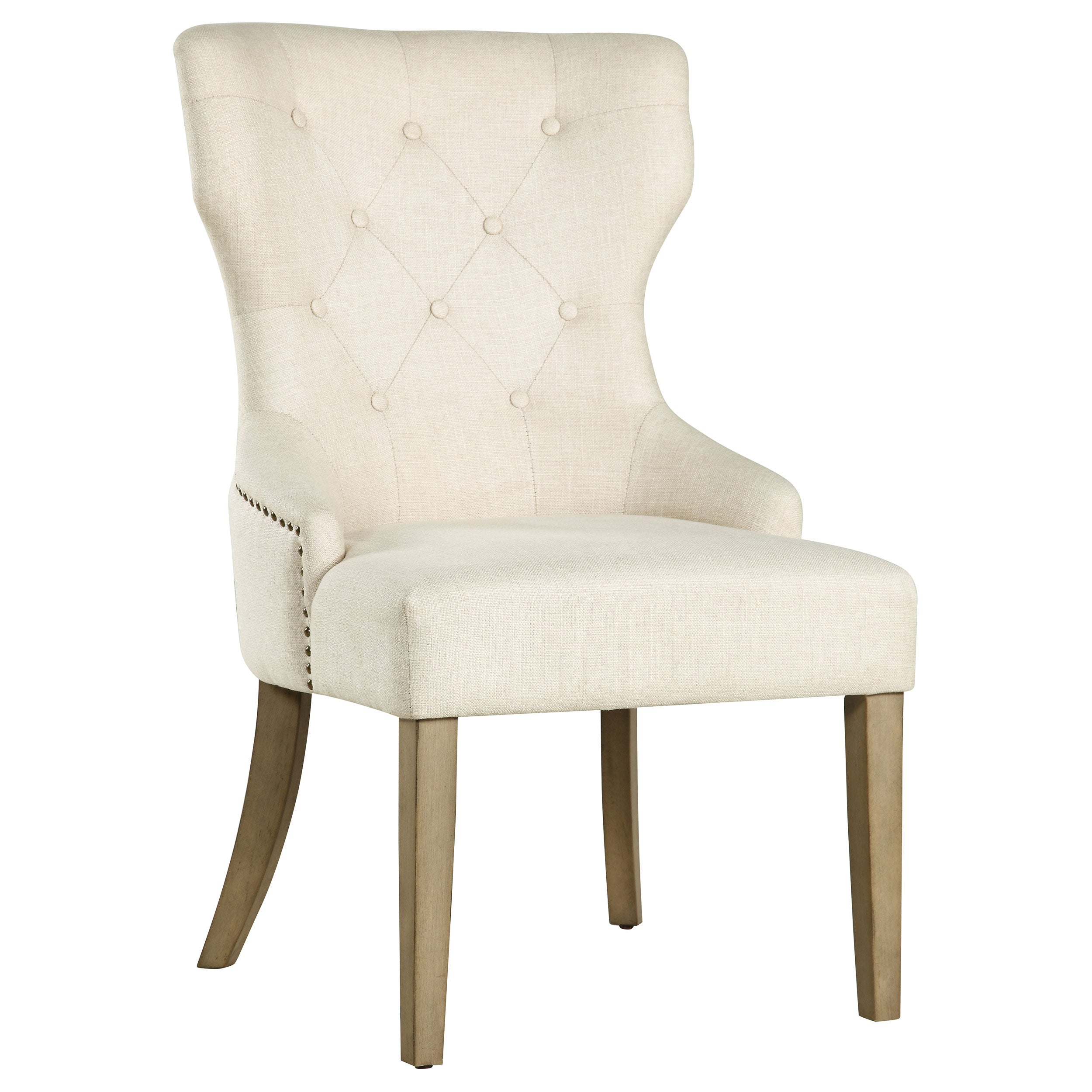 Orleans Furniture - Coaster - Baney Tufted Upholstered Dining Chair Beige and Rustic Grey - 104507