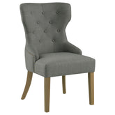 Orleans Furniture - Coaster - Baney Tufted Upholstered Dining Chair Grey and Rustic Grey - 104537