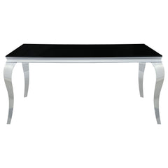 Carone 5-piece 61-inch Rectangular Black Glass Dining Set Black