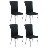 Orleans Furniture - Coaster - Betty Velvet Upholstered Dining Side Chair Black (Set of 4) - 105072