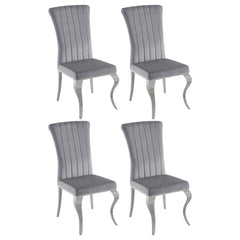 Orleans Furniture - Coaster - Betty Velvet Upholstered Dining Side Chair Grey (Set of 4) - 105073