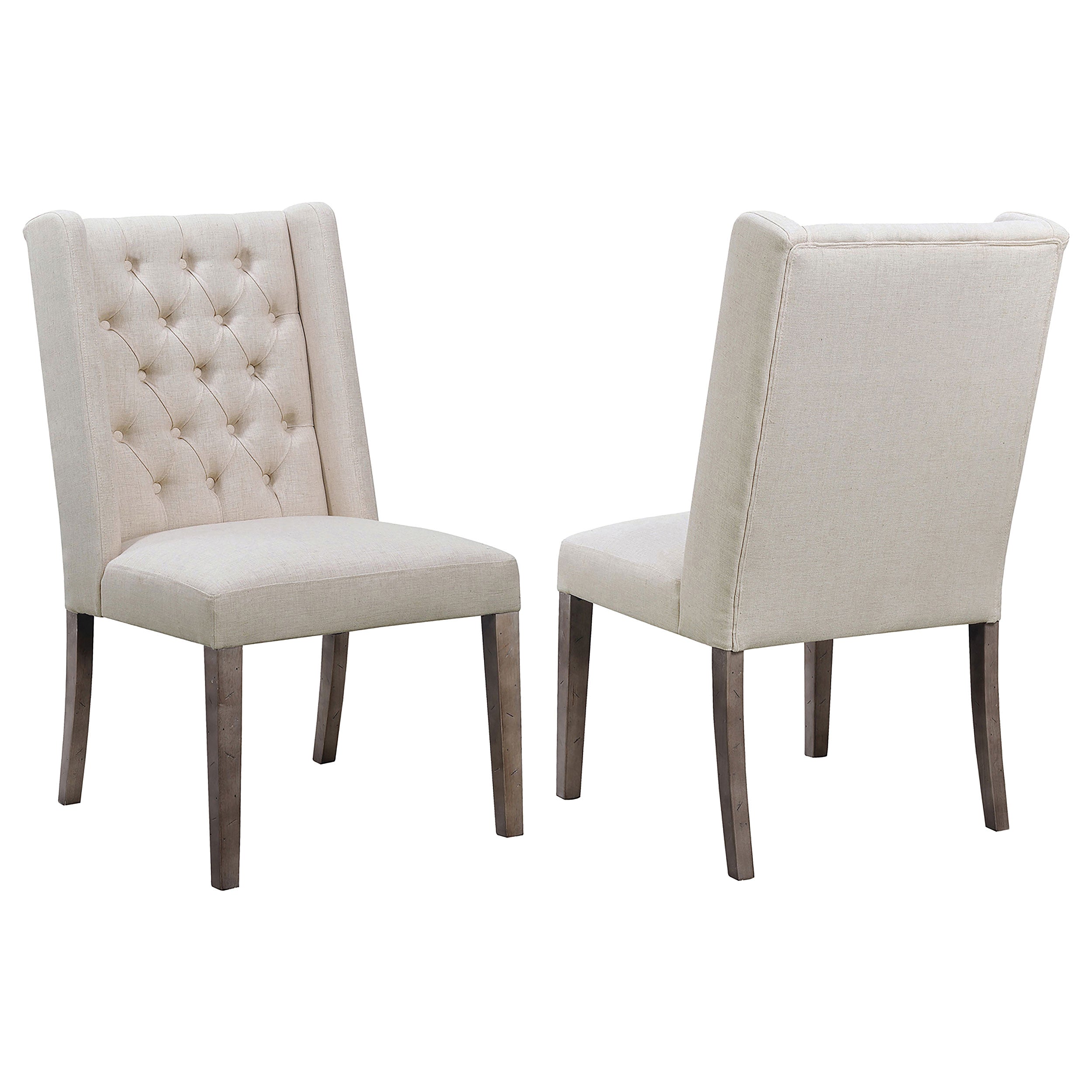 Orleans Furniture - Coaster - Bexley Fabric Upholstered Dining Side Chair Beige (Set of 2) - 105143