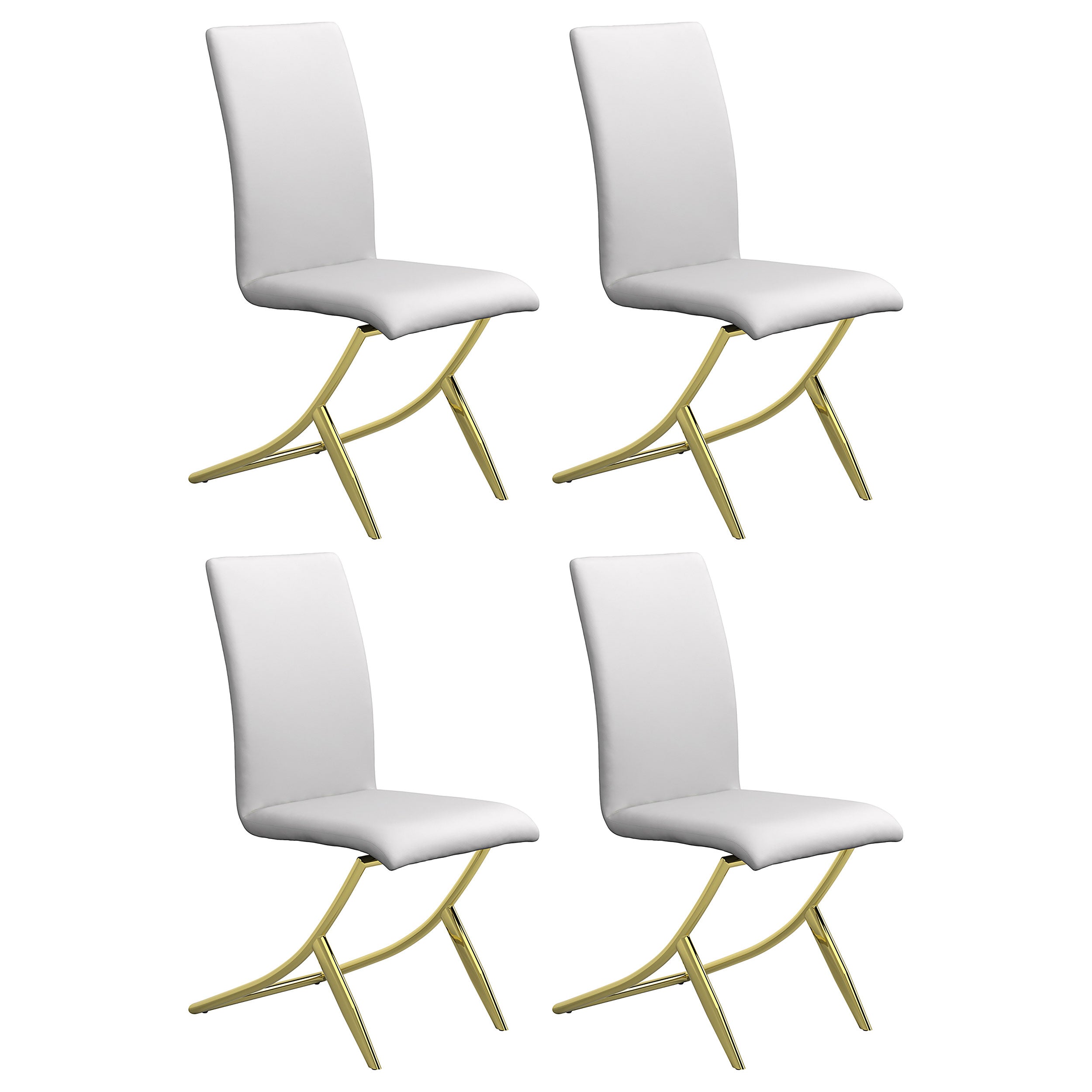 Orleans Furniture - Coaster - Carmelia Upholstered Dining Side Chair White (Set of 4) - 105171
