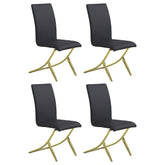 Orleans Furniture - Coaster - Carmelia Upholstered Dining Side Chair Black (Set of 4) - 105172