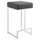 Orleans Furniture - Coaster - Gervase Square Counter Height Stool Grey and Chrome - 105252