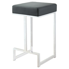 Orleans Furniture - Coaster - Gervase Square Counter Height Stool Black and Chrome - 105253