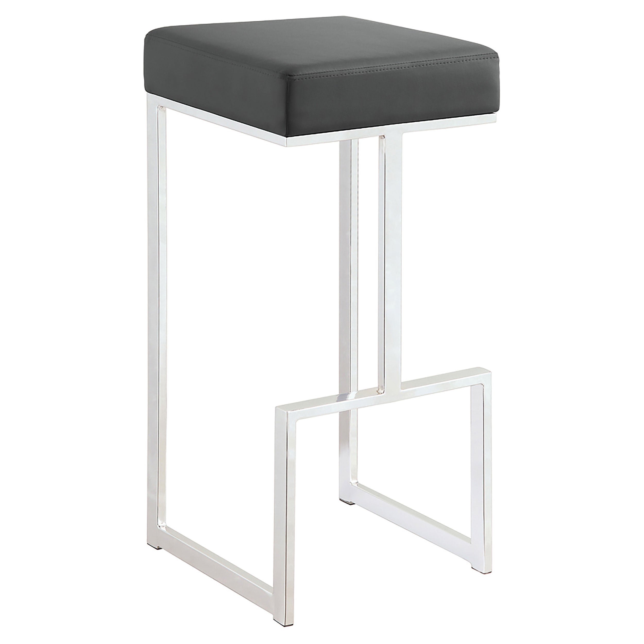 Orleans Furniture - Coaster - Gervase Square Bar Stool Grey and Chrome - 105262