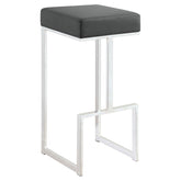 Orleans Furniture - Coaster - Gervase Square Bar Stool Grey and Chrome - 105262