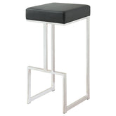 Orleans Furniture - Coaster - Gervase Square Bar Stool Black and Chrome - 105263
