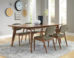 Orleans Furniture - Coaster - Malone 5-piece Rectangular Dining Table Set Dark Walnut - 105351-S5