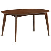 Orleans Furniture - Coaster - Jedda Oval 60-inch Extension Leaf Dining Table Dark Walnut - 105361