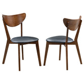 Orleans Furniture - Coaster - Jedda Wood Dining Side Chair Dark Walnut (Set of 2) - 105362