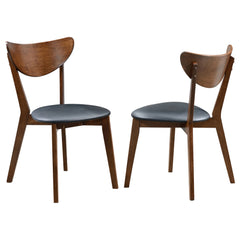 Orleans Furniture - Coaster - Jedda Wood Dining Side Chair Dark Walnut (Set of 2) - 105362