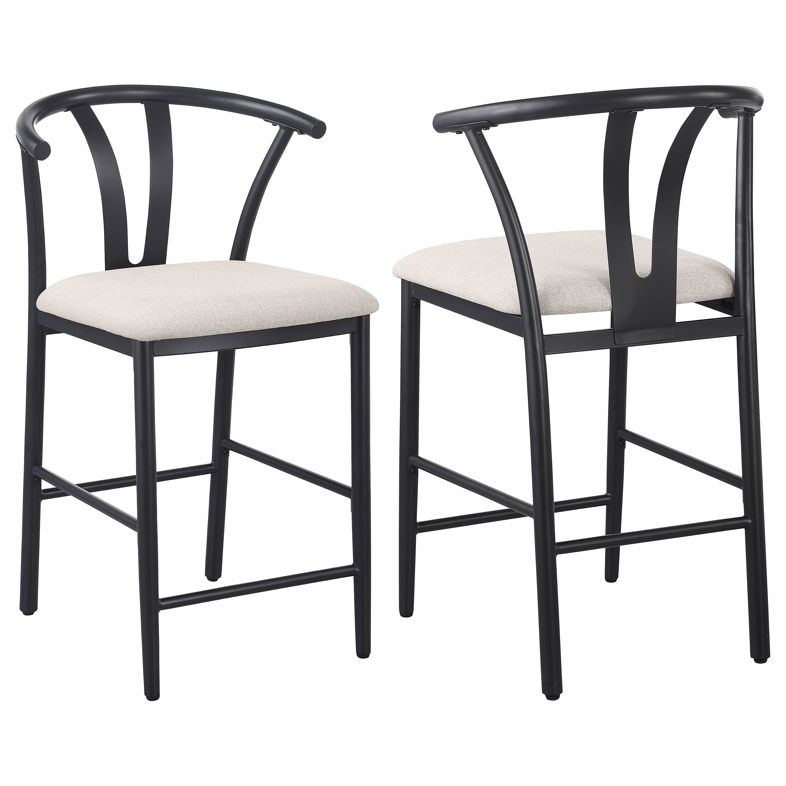 Orleans Furniture - Coaster - Dolman Counter Height Dining Side Chair Beige (Set of 2) - 105539