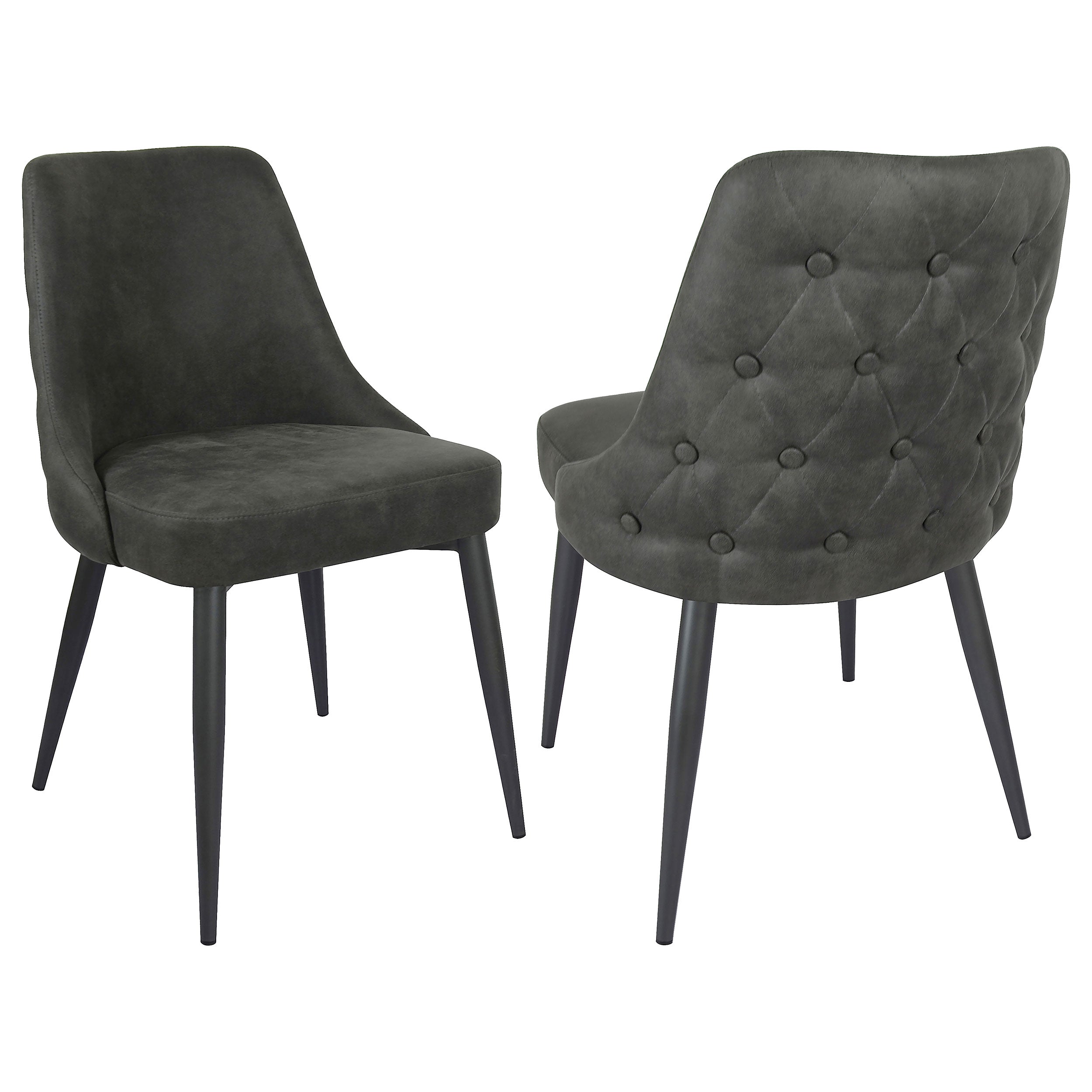 Orleans Furniture - Coaster - Cosmo Upholstered Dining Side Chair Grey (Set of 2) - 106046