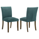 Orleans Furniture - Coaster - Cantley Upholstered Dining Side Chair Teal Blue (Set of 2) - 106377