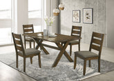 Orleans Furniture - Coaster - Alston 5-piece Rectangular Dining Table Set Knotty Nutmeg - 106381-S5