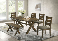 Orleans Furniture - Coaster - Alston 6-piece Rectangular Dining Table Set Knotty Nutmeg - 106381-S6