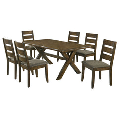 Alston 7-piece Rectangular Dining Table Set Knotty Nutmeg