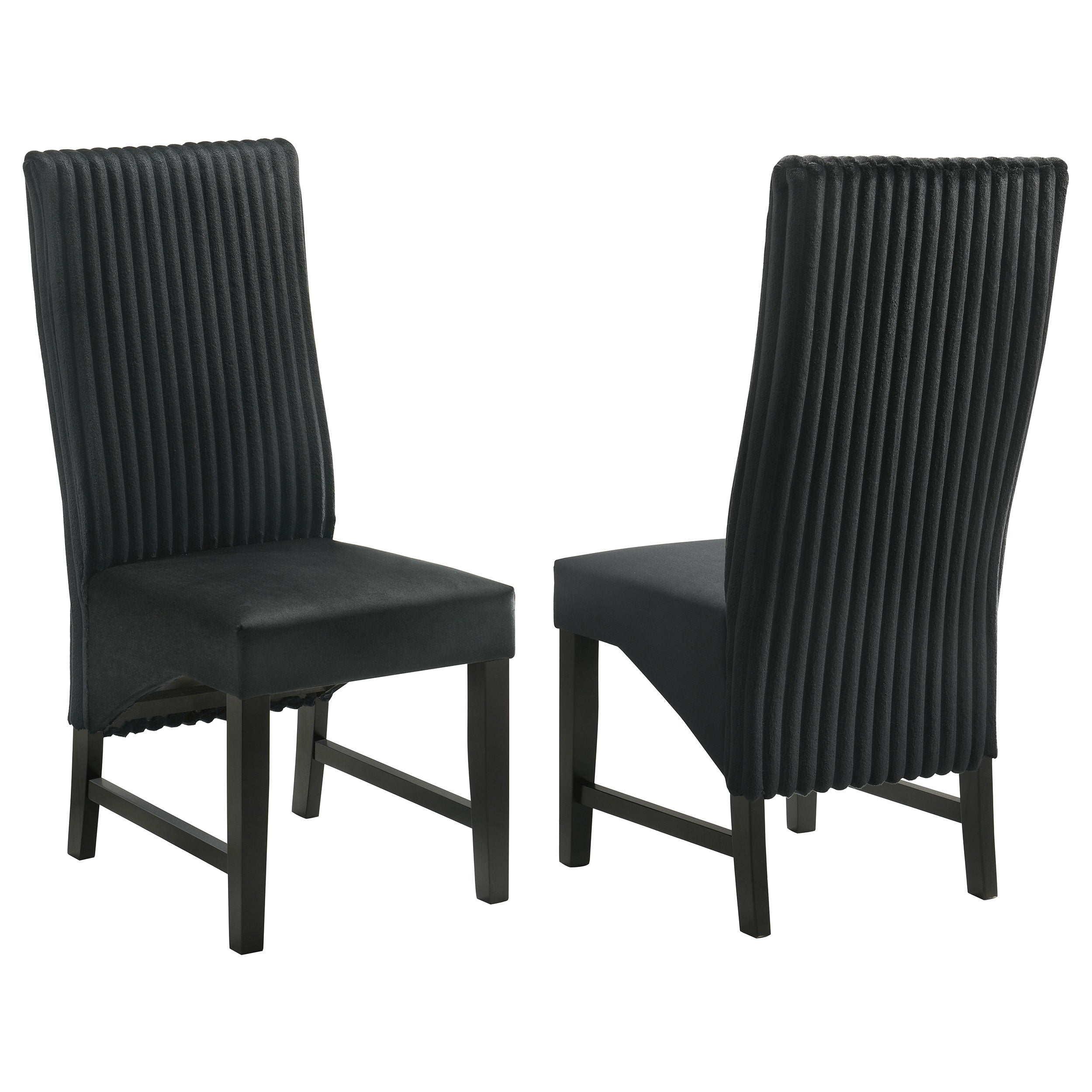Orleans Furniture - Coaster - Barrand Upholstered Dining Side Chair Black (Set of 2) - 106387