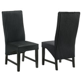 Orleans Furniture - Coaster - Barrand Upholstered Dining Side Chair Black (Set of 2) - 106387