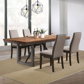 Orleans Furniture - Coaster - Spring Creek 5-piece Rectangular Dining Table Set Taupe - 106581-S5G