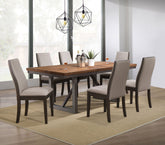 Orleans Furniture - Coaster - Spring Creek 7-piece Rectangular Dining Table Set Taupe - 106581-S7G