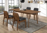 Orleans Furniture - Coaster - Redbridge Rectangular 5-piece Dining Set Natural Walnut - 106591-S5K