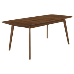 Orleans Furniture - Coaster - Redbridge 75-inch Extension Leaf Dining Table Natural Walnut - 106591