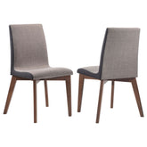 Orleans Furniture - Coaster - Redbridge Upholstered Dining Side Chair Walnut (Set of 2) - 106592