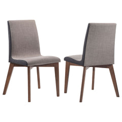 Orleans Furniture - Coaster - Redbridge Upholstered Dining Side Chair Walnut (Set of 2) - 106592