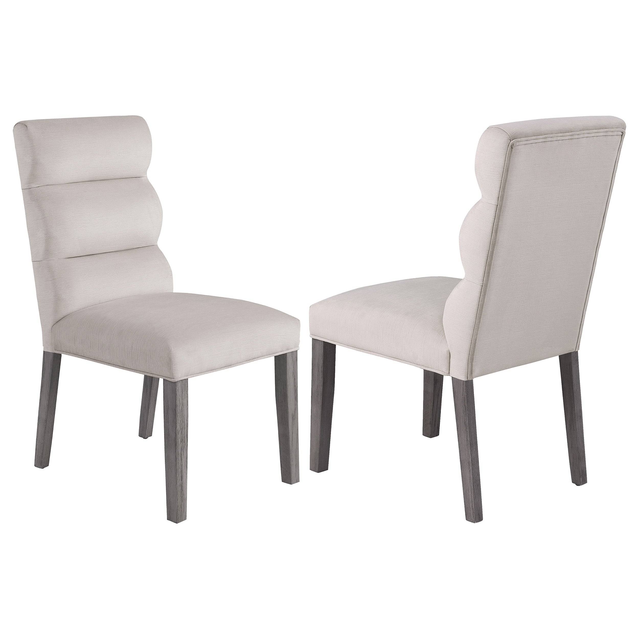 Orleans Furniture - Coaster - Carla Velvet Upholstered Dining Side Chair Stone (Set of 2) - 106683