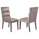 Orleans Furniture - Coaster - Carla Velvet Upholstered Dining Side Chair Ash (Set of 2) - 106684