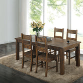 Orleans Furniture - Coaster - Coleman 5-piece Rectangular Dining Set Rustic Golden Brown - 107041-S5