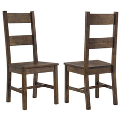 Orleans Furniture - Coaster - Coleman Dining Side Chair Rustic Golden Brown (Set of 2) - 107042