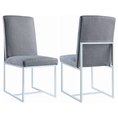 Orleans Furniture - Coaster - Mackinnon Upholstered Dining Side Chair Grey (Set of 2) - 107143