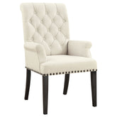 Orleans Furniture - Coaster - Alana Fabric Upholstered Dining Arm Chair Beige - 107283