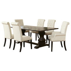 Parkins 7-piece Rectangular Dining Table Set Rustic Espresso