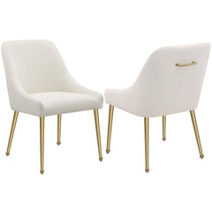 Orleans Furniture - Coaster - Mayette Upholstered Dining Side Chair Ivory (Set of 2) - 107562