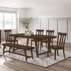 Orleans Furniture - Coaster - Reynolds 6-piece Rectangular Dining Table Set Brown Oak - 107591-S6