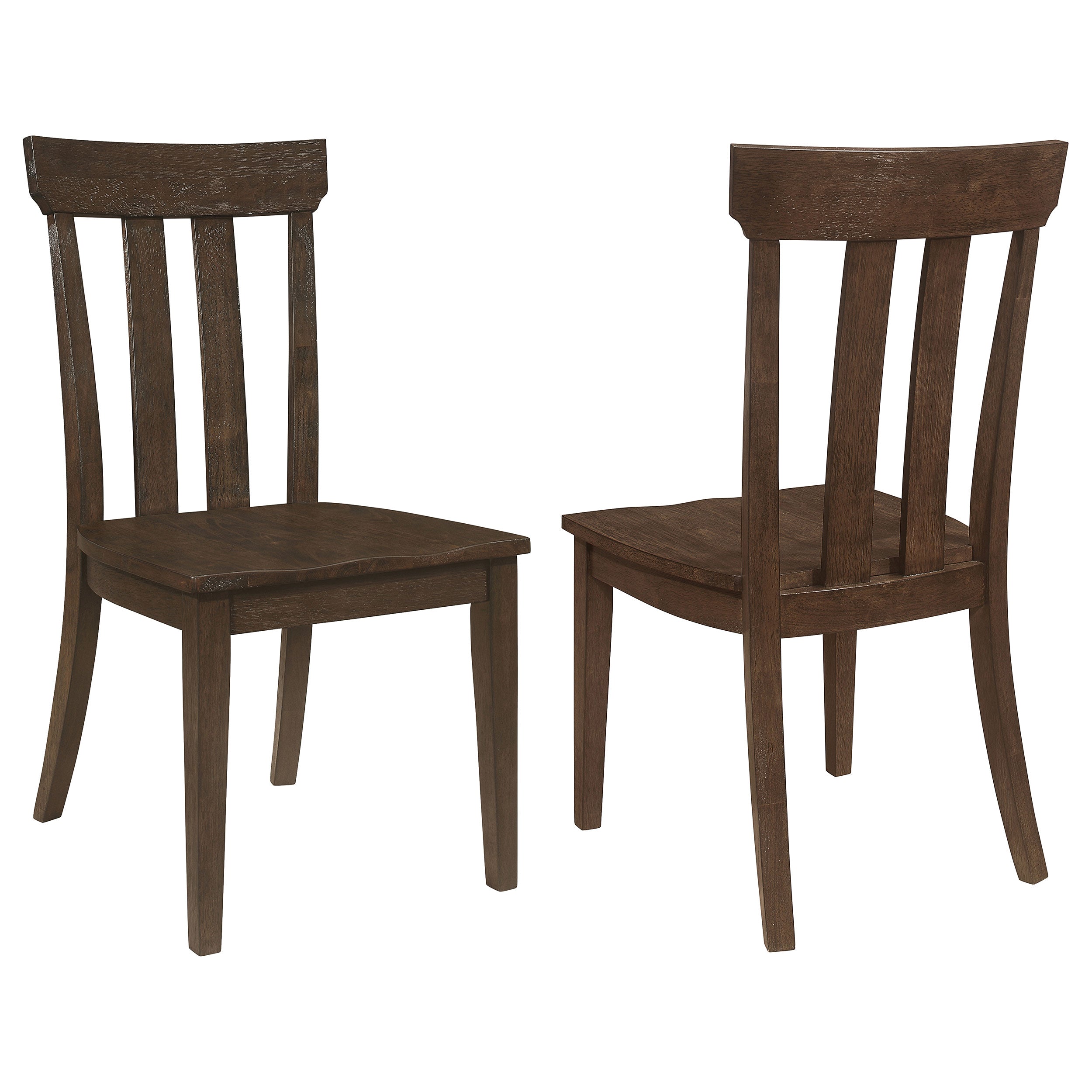 Orleans Furniture - Coaster - Reynolds Slat Back Dining Side Chair Brown Oak (Set of 2) - 107592