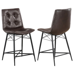 Orleans Furniture - Coaster - Aiken Upholstered Tufted Counter Chair Brown (Set of 2) - 107860