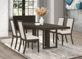 Orleans Furniture - Coaster - Kelly 5-piece Rectangular Dining Table Set Dark Grey - 107961-S5